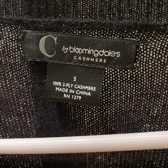 Black Cashmere Long Sleeve Dress - Picture 2 of 2